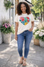 Floral Heart Tshirt My Store