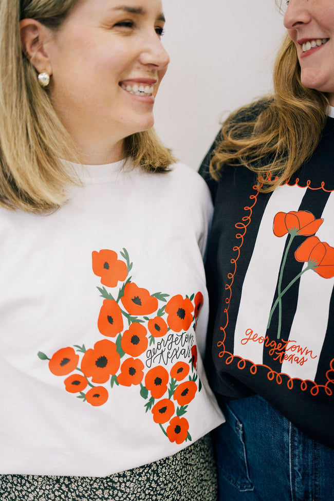 Georgetown TX Poppy Tshirt Main Image