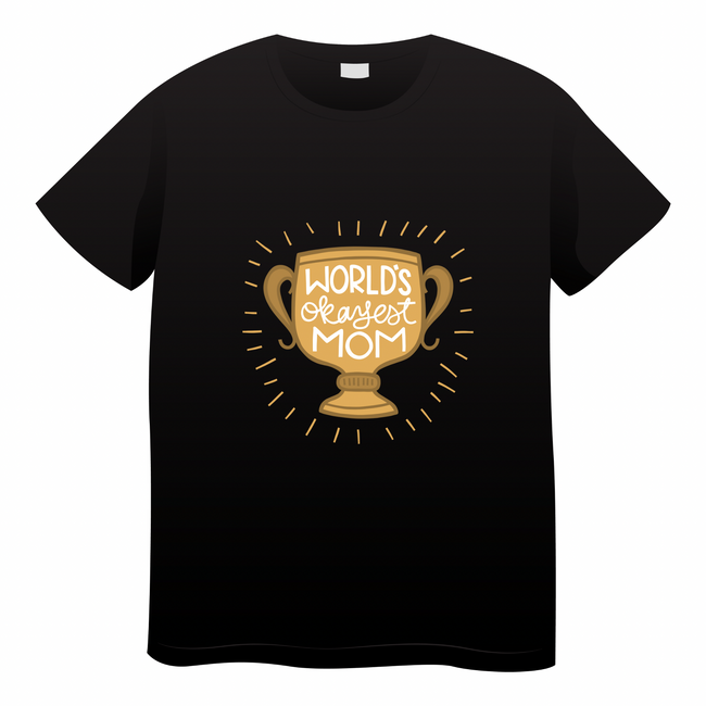 Worlds Okayest Mom Tshirt (adult) Hover Image