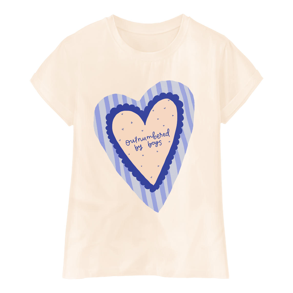 Out Numbered by Boys Tshirt- (adult)