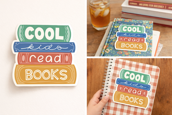 Cool Kids Read Books Sticker