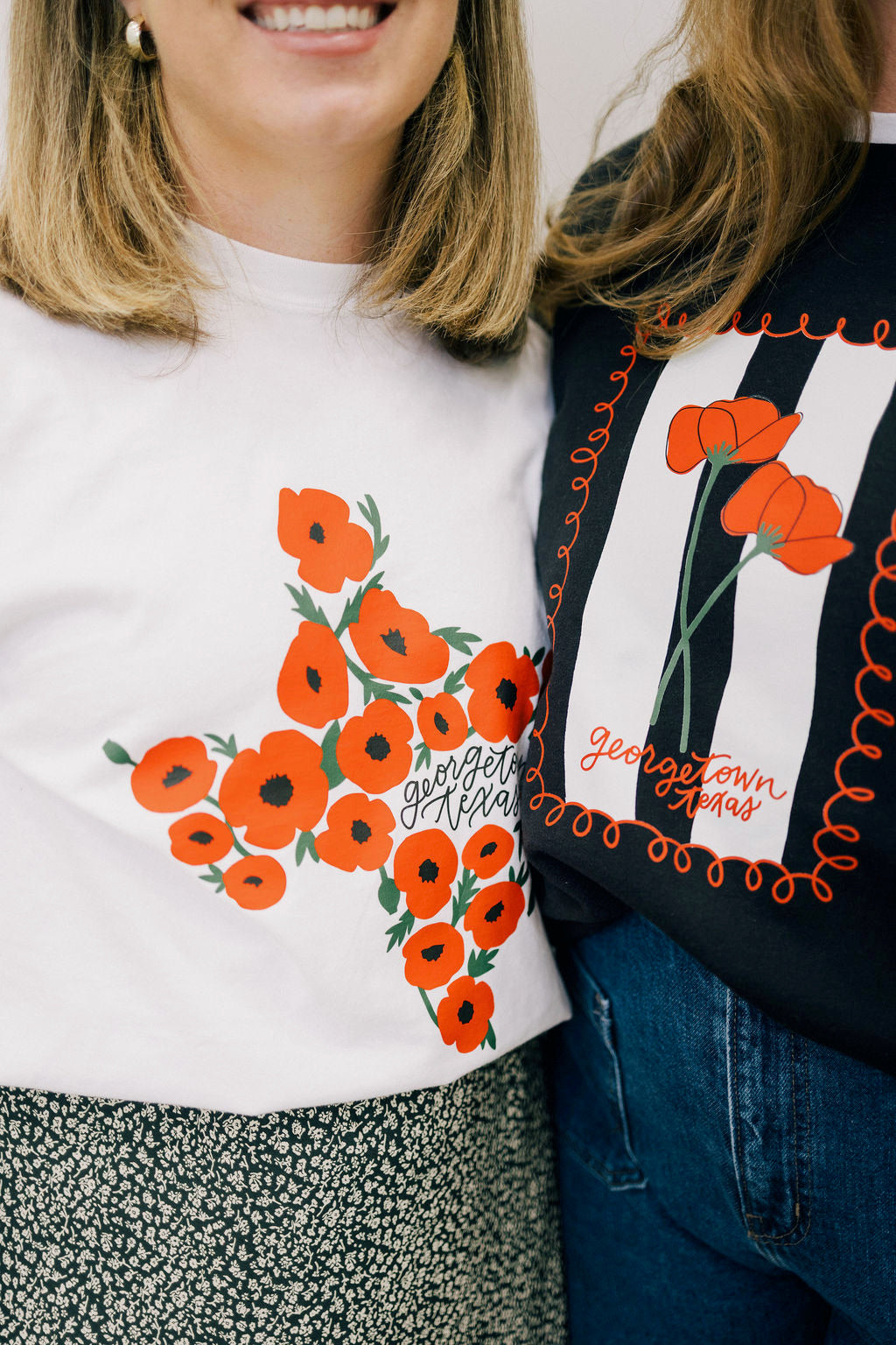 Twin Poppies Georgetown TX Tshirt