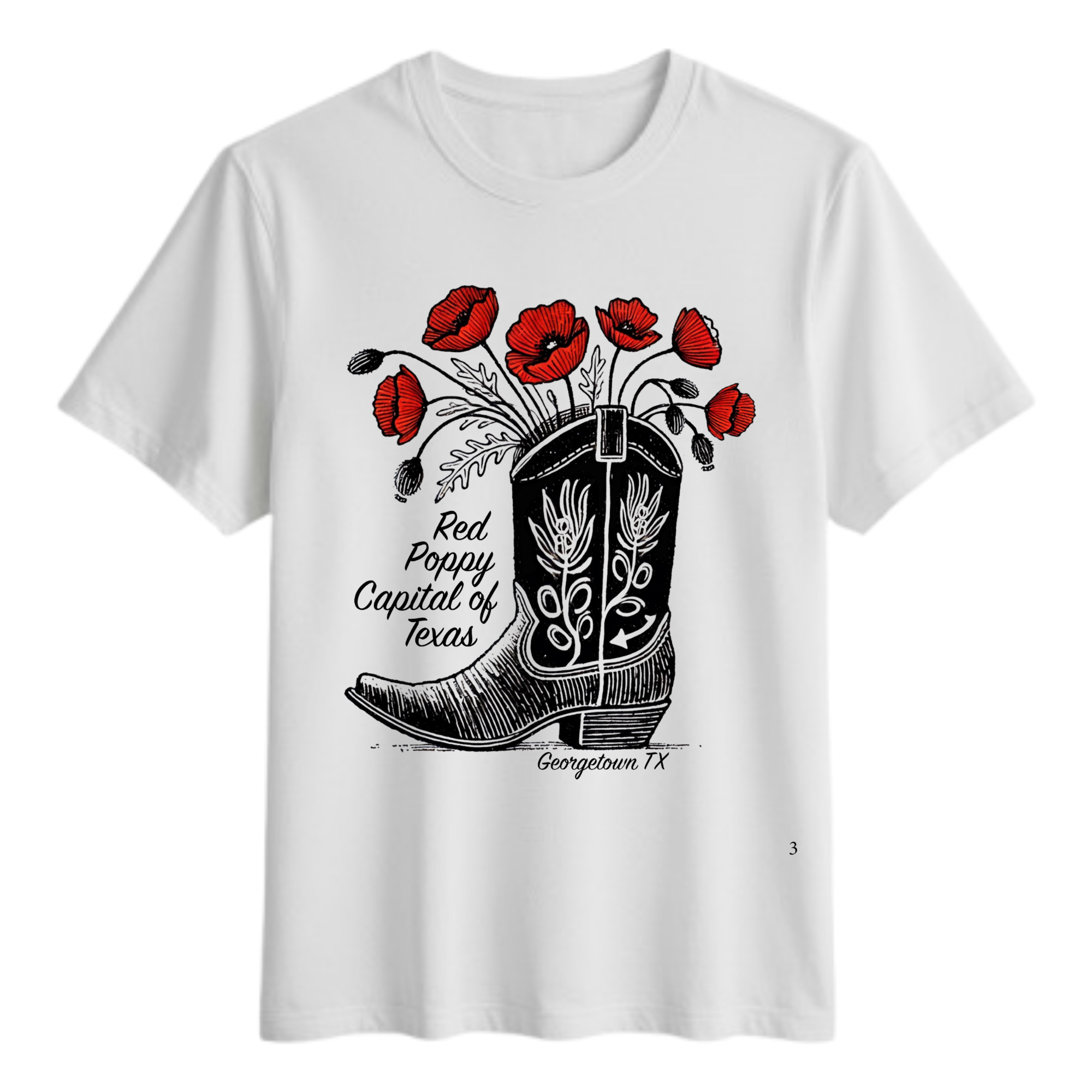 Poppy Cowboy Boot Tshirt
