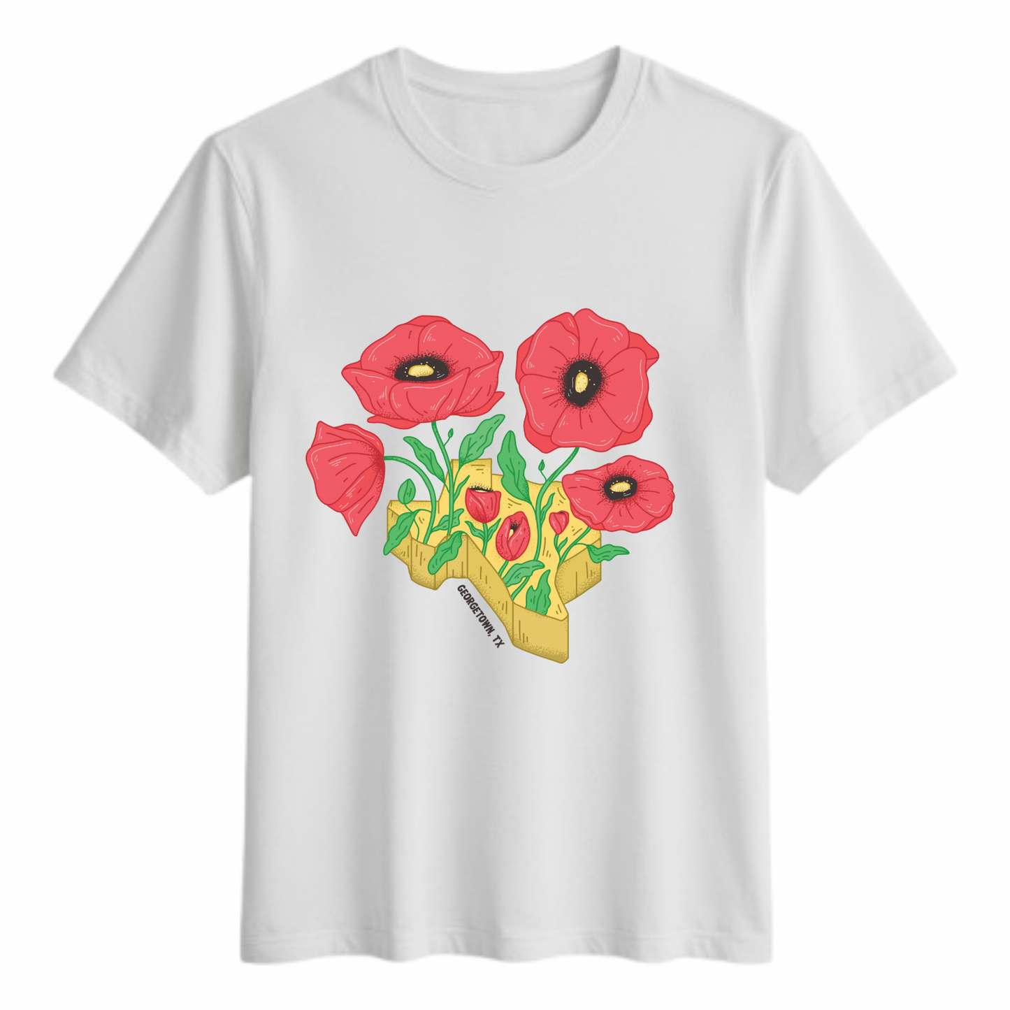 Texas Poppy Tshirt- (adult)