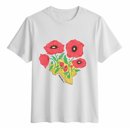 Texas Poppy Tshirt- (adult)
