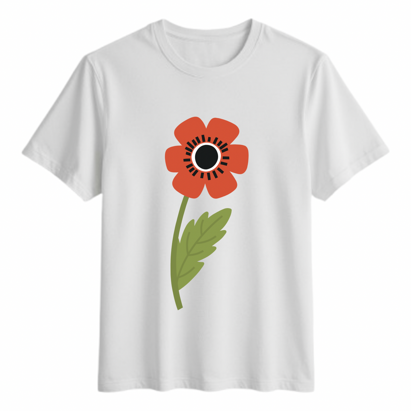 Poppy Single Stem Tshirt