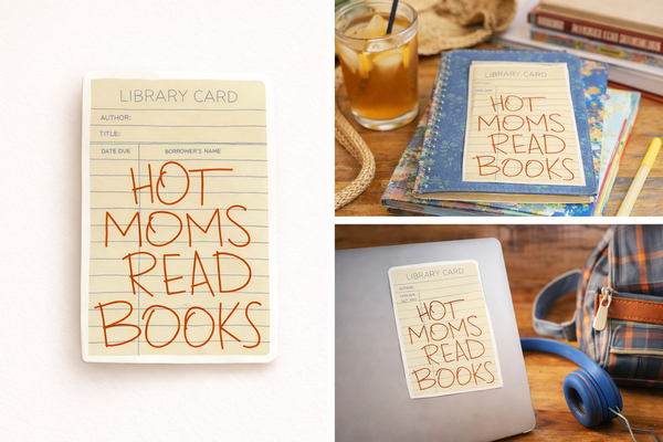 Hot Moms Read Books Sticker