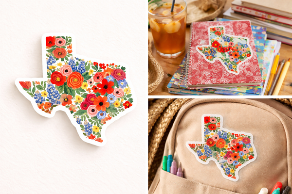 Floral Texas Sticker
