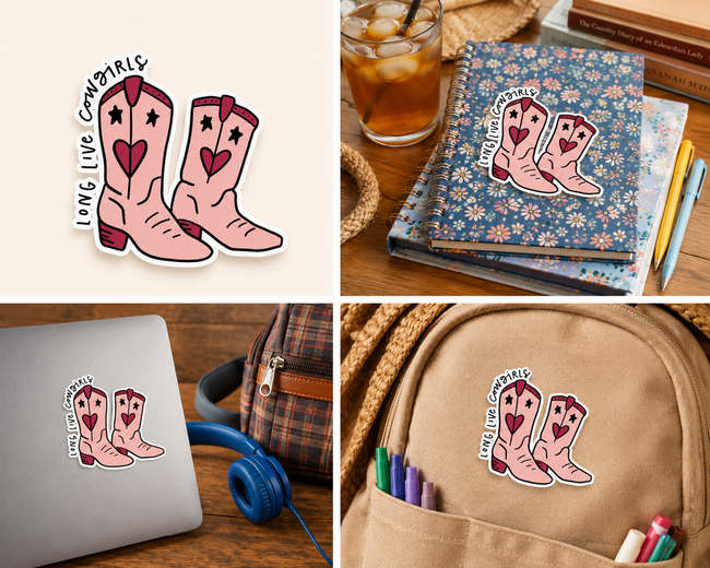 Cowgirl Boots Sticker Hover Image