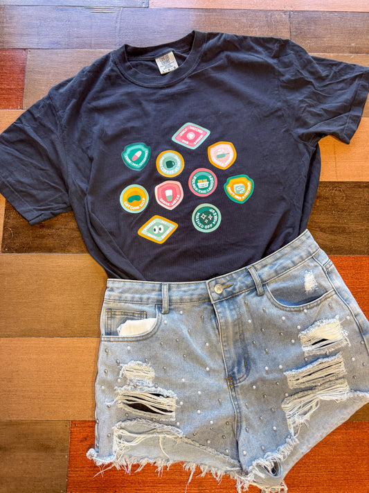 Adult Badges Tshirt- (adult)